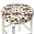 thumbnail image 3 of Lsque Monster truck Pattern Round Bar chair cushion covers Velvet Fabric Premium Comfort Protects from Scratches and Stains for 14-17 Inch Chair-12 inch, 3 of 7