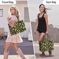 thumbnail image 6 of Large Capacity Tote Bag,Yellow Lemon Fruit Flowers Black Pattern Handbag Fashion Luxury Tote Bag,15.7"x13"x 5.1" Inches,Laptop Compatible, 6 of 6