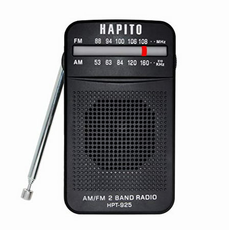 Portable Pocket Transistor Radio Battery Operated AM/FM Radio - Best Reception, Longest Lasting, Built-in Speaker and Mono