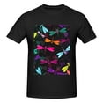 thumbnail image 4 of Bingfone Colorful Dragonflies Men'S Loose Fit Short-Sleeve Pocket T-Shirt, 4 of 7