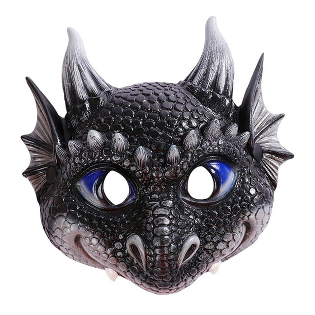 Dragon Effrayant pour Enfants Demi-Couverture pour Accessoire Photo Mariage Carnaval Noir