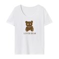 thumbnail image 1 of Camiseta para Mujer, Camiseta Cuello Redondo, Streetwear, Camiseta Básica para Viajes, Vacaciones, Regalo Mujer S, 1 of 7