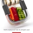 thumbnail image 4 of Rubbermaid Brilliance Meal Prep 2-Compartment Food Containers, 2.85 Cup, Pack of 5, Gray, 4 of 8