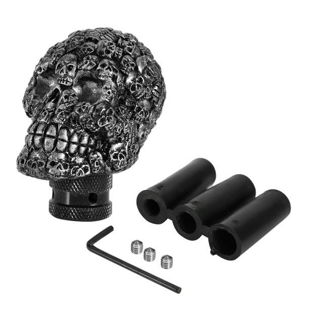 Perilla de cambio de marchas manual modificada para coche con diseño de calavera de esqueleto, palanca de cambios universal