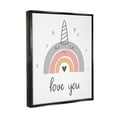 thumbnail image 4 of Stupell Industries Love You Unicorn Rainbow Fairy Tales & Fantasy Painting Black Floater Framed Art Print Wall Art, 25 x 31, 4 of 10