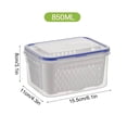 thumbnail image 3 of 4-in-1 Food Storage Container, Fruit Storage Containers with Lid & Strainer – Large Fruit Keeper for Fridge, Leakproof Produce Saver with Drain Basket, BPA-Free Multifunctional Container, 3 of 9