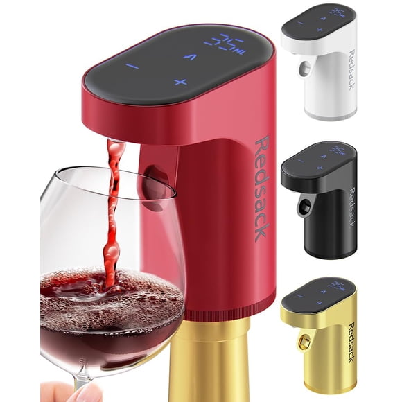 Decantador de vino y aireador Redsack, eléctrico, recargable