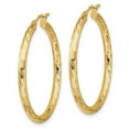 thumbnail image 6 of Auriga Fine Jewelry 14K Yellow Gold Polished Diamond-cut Hoop Earrings for Women, 6 of 6