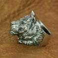 thumbnail image 5 of 925 Sterling Silver High Details Tiger Ring Biker Punk Jewelry TA223 US Size 14.5, 5 of 16