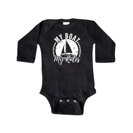 

Inktastic Sailing Captain My Boat My Rules Gift Baby Boy or Baby Girl Long Sleeve Bodysuit