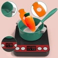 thumbnail image 4 of LYMAYTER Toddler Mini Pretend Cooking Set 28/61/71/83/86Pcs Kids Realistic Kitchen Cookware Play Food Learning Toy Green, 4 of 7
