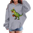 thumbnail image 1 of Sudadera con capucha para niñas y niños, sudadera de manga larga con cuello redondo y estampado de moda, jersey con bolsillo, sudadera de poliéster para niñas, 1 of 8