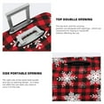 thumbnail image 5 of Qekee Snowflakes On A Buffalo Plaid Christmas Elastic Luggage Cover, Double-sided Print, Invisible Zipper, for Travel, Business, Daily - X-Large, 5 of 9