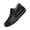 Black_004, variant on Women's Leathe Slip On Mid-Cut Loafers Side Zipper Fashion Lightweight Soft Sole Casual Comfortable Walking Flat Shoes for Work Commuting Leisure Daily Saffron 8 (EU-41)