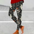 thumbnail image 5 of SNOWSONG Halloween Leggings for Women Halloween Women's High Waisted Bottom Pants Tummy Tuck Printed Leggings Pantyhose Plus Size Leggings Womens Leggings Tummy Control Leggings Black L, 5 of 6