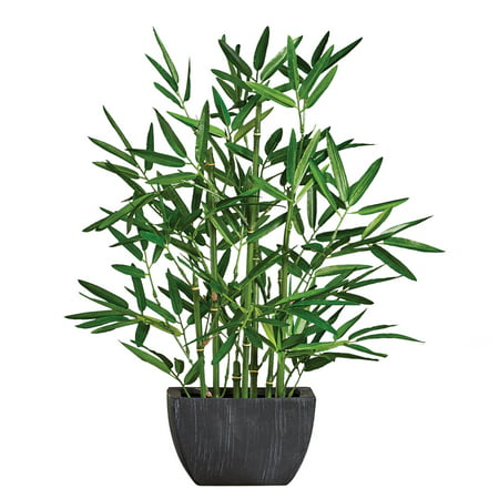 Realistic Faux Bamboo Plant with Ceramic Pot - Add Greenery to Any Room with Zero