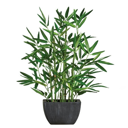 Tall Ceramic Plant Pots Realistic Faux Bamboo Plant with Ceramic Pot - Add Greenery to Any Room with Zero Maintenance ()