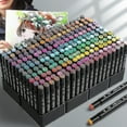 thumbnail image 1 of Soft Hair Note Pen Set Sketch Brush Marker Alcohol-based Comic Drawing Animation, 1 of 3