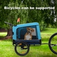 thumbnail image 2 of 2-in-1 Bike Trailer & Push Cart for Pets - Detachable Bike Hitch & Push Handle Included - All-Terrain Wheels, Quick Release Wheel, Non-Slip Floor, Internal Leash, Holds Pets Up to 88 lbs, Blue, 2 of 15