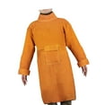 thumbnail image 3 of jiaping Welding Apron with Sleeve Weld Coat Adjustable Belt Gardening Welding Jacket Length 105cm, 3 of 9