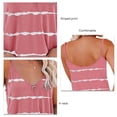 thumbnail image 4 of Camisa con tirantes finos y cuello en V para mujer, informal, holgada, transpirable, con estampado de rayas, para verano, 4 of 5