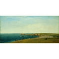 thumbnail image 2 of John Frederick Kensett 14x9 Black Ornate Wood Framed Double Matted Museum Art Print Titled: Near Newport (1869), 2 of 5