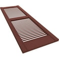 thumbnail image 6 of Ekena Millwork 12"W x 45"H Mid-America Vinyl, TailorMade Cathedral Top Center Mullion, Open Louver Shutters, w/Installation Shutter-Lok's (Per Pair), 027 - Burgundy Red, 6 of 6