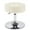 Faux Fur-White, variant on PU Leather Round Vanity Stool Chair Makeup Stool Adjustable Swivel Ottoman Stool  ,Ivory white