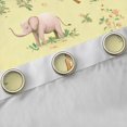thumbnail image 4 of Castle Fairy Cute Wildlife Lion Elephant Giraffe Curtains Pack of 2 (42x84 Each) for Kids Children Teens,Cartoon Floral Flowers Animal Curtains Blackout,Yellow Orange Bedroom Curtains, 4 of 6