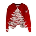 thumbnail image 4 of Christmas Sweater Women Sweatshirt for Women Loose Casual Christmas Round Neck Sweater with Long Sleeves and Classic Prints, 4 of 4