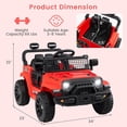 thumbnail image 2 of OLAKIDS Camion à Chevaucher 12 V, Véhicule Électrique à Pile pour Enfants avec Télécommande, Rétroviseur Réfléchissant Pliable, Suspension à Ressorts, Musique, Lumières DEL, Jouet à Chevaucher pour Garçons et Filles de 3+, 2 of 9