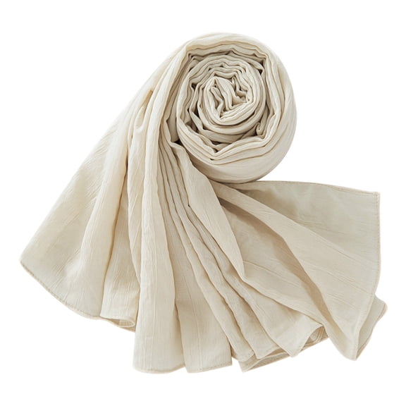 MEICHEN Women Solid Color Muslim Scarf Fashion Cotton Turbans for Women Cozy Soft Hijabs Summer Accessories Shawls