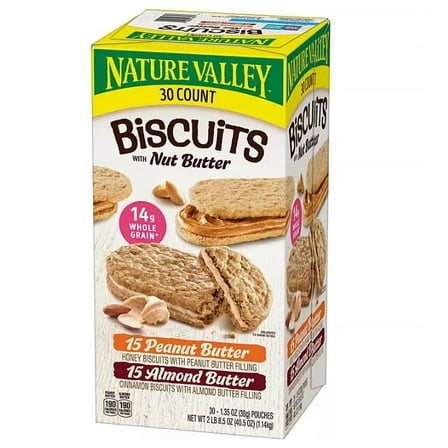 Nature Valley Biscuit Sandwich Variety Pack, 30 ct.