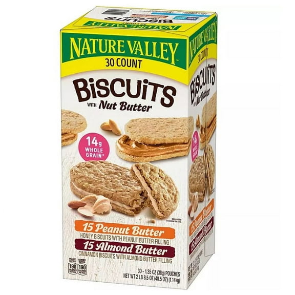 Nature Valley Biscuit Sandwich Variety Pack, 30 ct.
