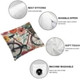 thumbnail image 6 of nygtbtfer Spring Pillow Covers Set of 2Fresh Flower Bicycle Spring Home Decorations Cushion Case for Sofa Couch Farmhouse Outdoor Living Room White, 6 of 7