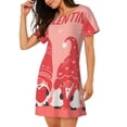 thumbnail image 2 of Logiee Gnomes Hold The Letters LOVE Print Nightgowns for Women,Soft Short-Sleeved Lightweight Sleepwear, Loose Sleepshirts, 2 of 6