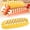 Yellow, variant on BBQ Sausage Cutter Holder, Hot Dog Scoring & Cutting Tool, Kitchen Meat Sausage Slicer for Even Grill Cooking, Easy BBQ Prep Gadget for Sausages, Ham & Hot Dogs