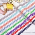 thumbnail image 5 of DIY 30 Yards Double Ruffle Lace Trim 12 Rolls 1 inch Wide Ruffle Stretch Elastic Edging Trim Assorted-Color Fabric Lace Ribbon for DIY Dress Headwear Decoration and Gift Wrapping DIY, 5 of 6