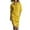 Yellow, variant on Women Casual Elegant V Neck Dress, Solid Color Long Sleeve Midi Dress For Daily Sport Wear