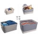 thumbnail image 4 of Caja de almacenamiento plegable (41 cm x 31 cm x 20 cm), lona gruesa con asas de cuerda (lavable, gris), 4 of 5