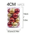 thumbnail image 2 of 16PCS Mini Christmas Ball Ornaments - 1.6" Light Pink Shatterproof Xmas Decor, Glass Baubles for Tree & Party, 2 of 8