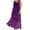 Purple, variant on Giftesty Summer Dresses for Women Sleeveless Cotton and Linen Round Neck Printed Long Dress with Pocket
