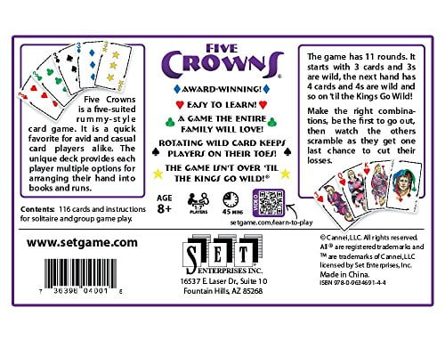 Five Crowns Playing Card Game For Children Adluts Family Gathering Party 5A