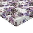 thumbnail image 4 of Ambesonne Floral Fitted Sheet, Nostalgic Meadow Pattern Art, Full Size, Rose Lavender and Sage Green, 4 of 5