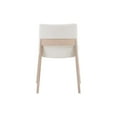 thumbnail image 4 of Homestock Artisanal Artistry 18" Faux Leather Dining Chairs in White (Set of 2) - Oak Finish Wooden Legs, Minimalist Style, Contemporary Dining Chairs for Dining Rooms, 4 of 7