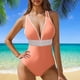 thumbnail image 1 of WILLBEST Traje de Baño de Manga Larga Para Mujer, Traje de Baño Para Mujer, Cuello En V, Monokini, Cintura Elástica, E Ropa de Playa Para Fiesta En La Piscina, Verano, 1 of 5