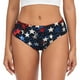 thumbnail image 1 of Fotbe Red Blue White Stars Calzones Estampados para Mujer – Ropa Interior de Algodón, Cómoda, Suave y Elástica-Large, 1 of 6