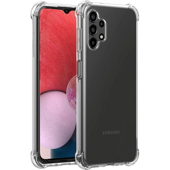 Case for Samsung Galaxy A13 LTE / A13 4G, Crystal Clear Cover with Reinforced Corner Bumper Slim Fit Shockproof Flexible TPU Phone Case for Galaxy A13 4G - Transparent