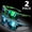 Blue+Green, variant on 2-Pack Polarized Athletic Glasses, with Protection Function, Fully Surrounded by Unisex Design, Perfect for Fishing, Cycling and Outdoor Activities, Comfortable Fit Travel and Leisure Clothing