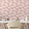 thumbnail image 3 of Ambesonne Dog Peel & Stick Wallpaper for Home, Abstract Puppy Dogs with Dots, 13"x100", Dark Salmon White, 3 of 6